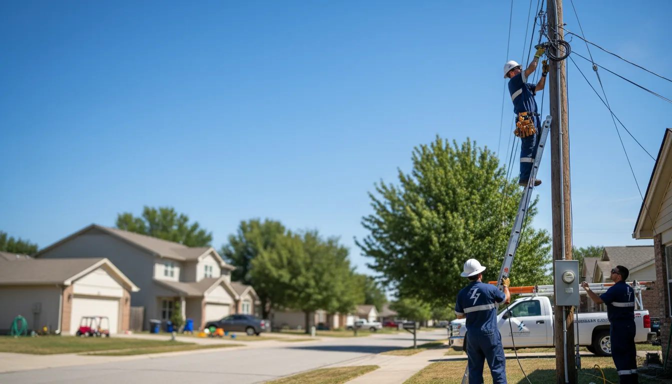Residential electrician providing installation services in Adamsville, OH